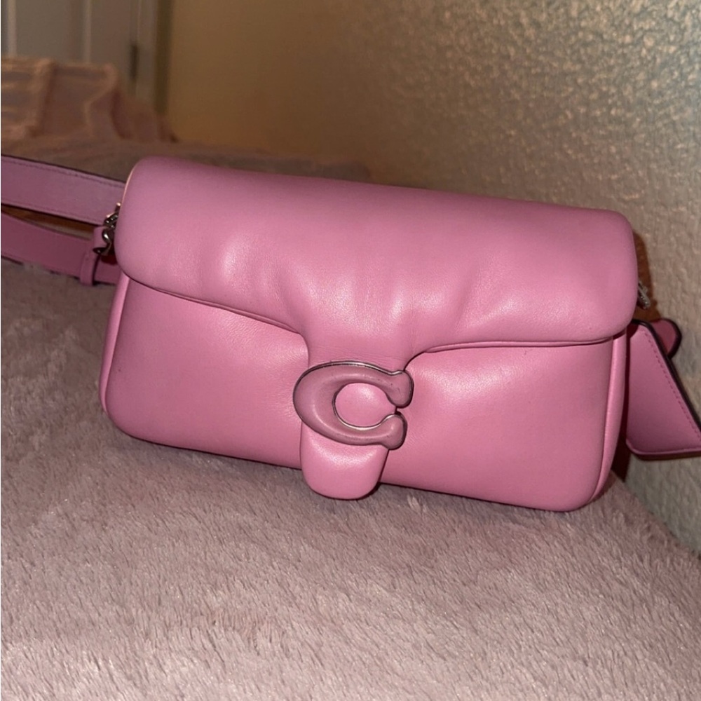 Coach Pink pillow tabby